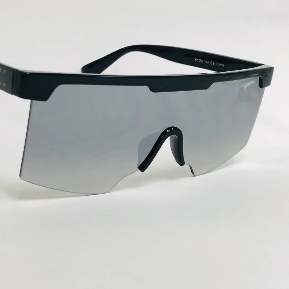 Sport Men Sunglasses Outdoor Silver Mirror Lens‎ Beach Shades Fishing Oversized